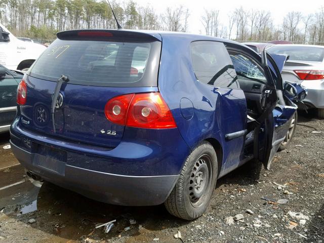 WVWBR71KX7W096685 - 2007 VOLKSWAGEN RABBIT BLUE photo 4