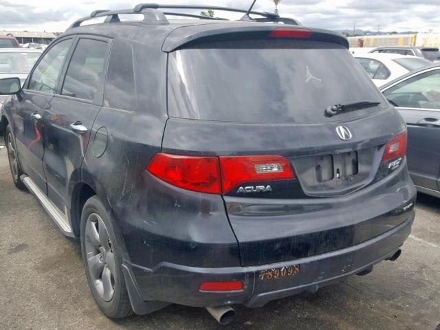 5J8TB18297A011605 - 2007 ACURA RDX BLACK photo 3