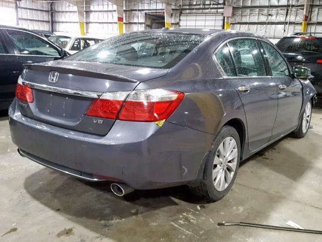 1HGCR3F81DA033575 - 2013 HONDA ACCORD EXL GRAY photo 4