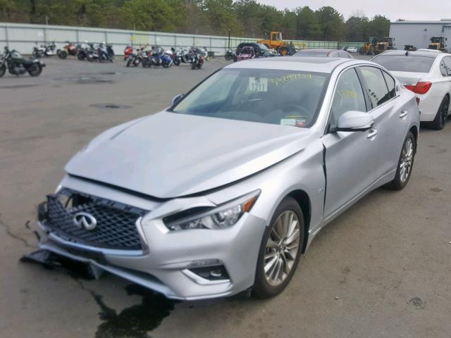 JN1EV7AR2KM552532 - 2019 INFINITI Q50 LUXE SILVER photo 2