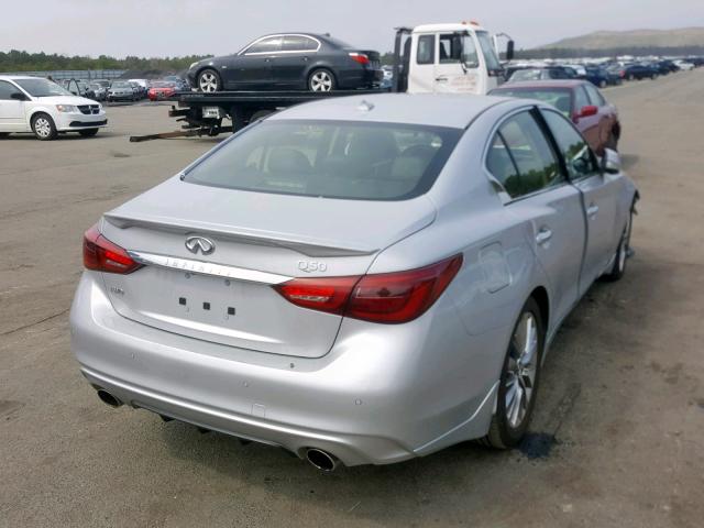 JN1EV7AR2KM552532 - 2019 INFINITI Q50 LUXE SILVER photo 4