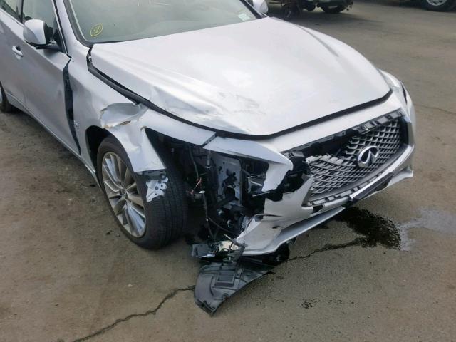 JN1EV7AR2KM552532 - 2019 INFINITI Q50 LUXE SILVER photo 9