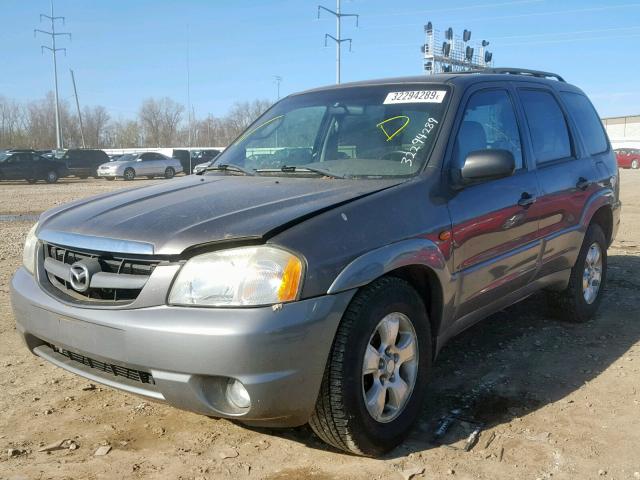 4F2YU08122KM56951 - 2002 MAZDA TRIBUTE LX GRAY photo 2