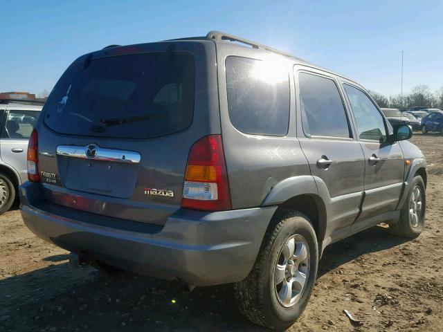 4F2YU08122KM56951 - 2002 MAZDA TRIBUTE LX GRAY photo 4