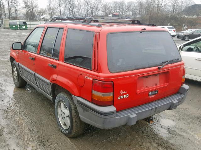 1J4GZ58S5SC775137 - 1995 JEEP GRAND CHER RED photo 3