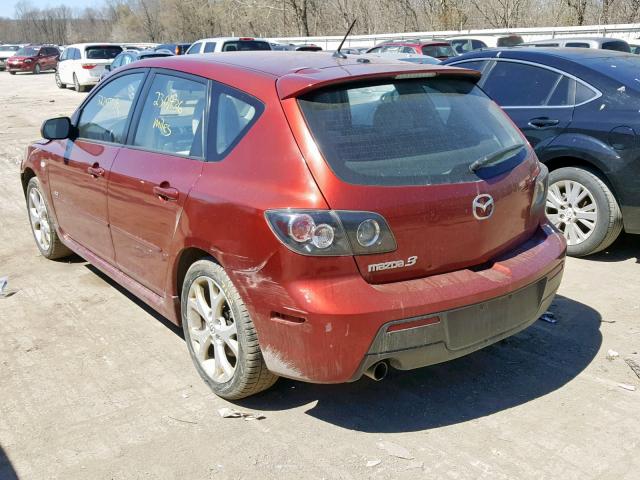 JM1BK343581133898 - 2008 MAZDA 3 HATCHBAC RED photo 3