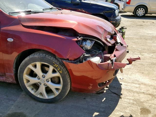 JM1BK343581133898 - 2008 MAZDA 3 HATCHBAC RED photo 9