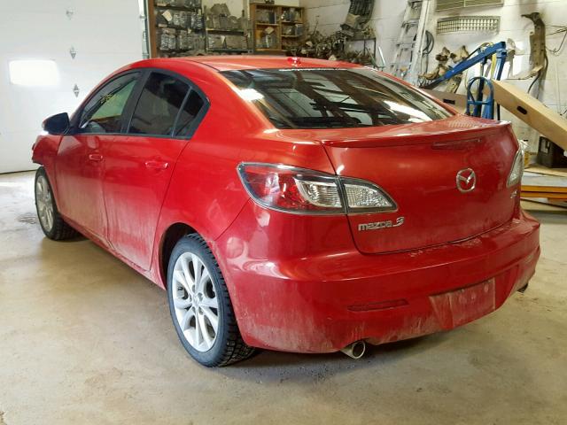 JM1BL1S51A1169356 - 2010 MAZDA 3 S RED photo 3