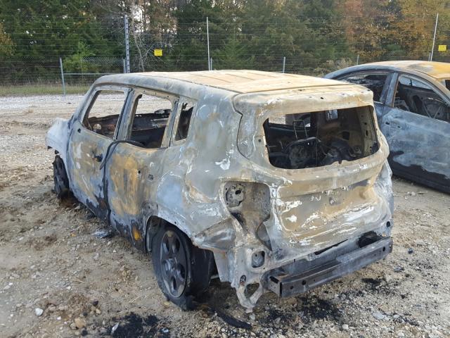 ZACCJBAT5GPC79559 - 2016 JEEP RENEGADE S BURN photo 3