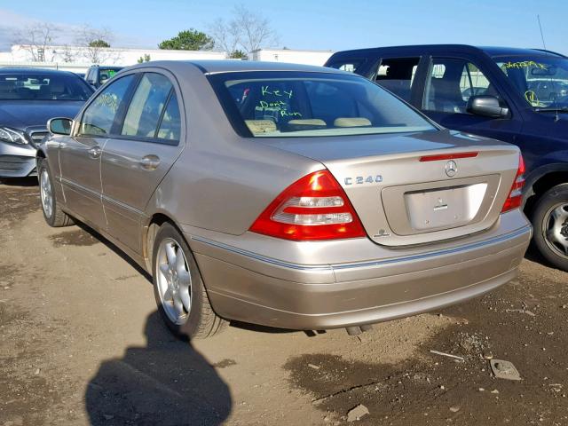 WDBRF61J23A425586 - 2003 MERCEDES-BENZ C 240 BEIGE photo 3