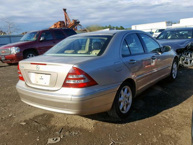 WDBRF61J23A425586 - 2003 MERCEDES-BENZ C 240 BEIGE photo 4