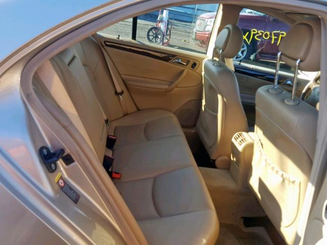 WDBRF61J23A425586 - 2003 MERCEDES-BENZ C 240 BEIGE photo 6