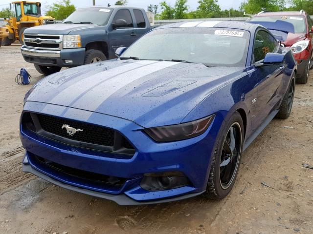 1FA6P8CF2G5223843 - 2016 FORD MUSTANG GT BLUE photo 2