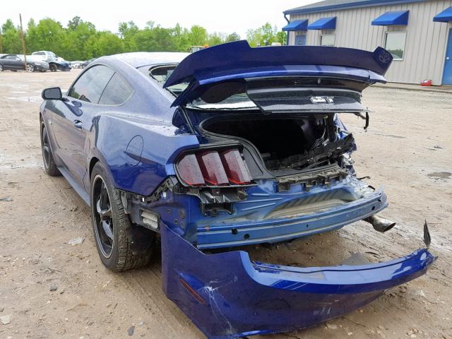 1FA6P8CF2G5223843 - 2016 FORD MUSTANG GT BLUE photo 3