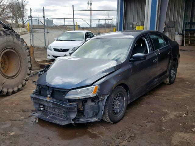 3VW2K7AJ5CM388313 - 2012 VOLKSWAGEN JETTA BASE 灰色 照片 2