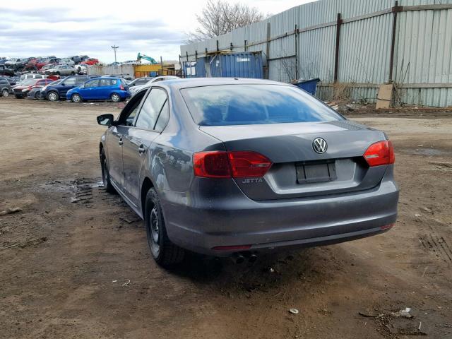 3VW2K7AJ5CM388313 - 2012 VOLKSWAGEN JETTA BASE 灰色 照片 3