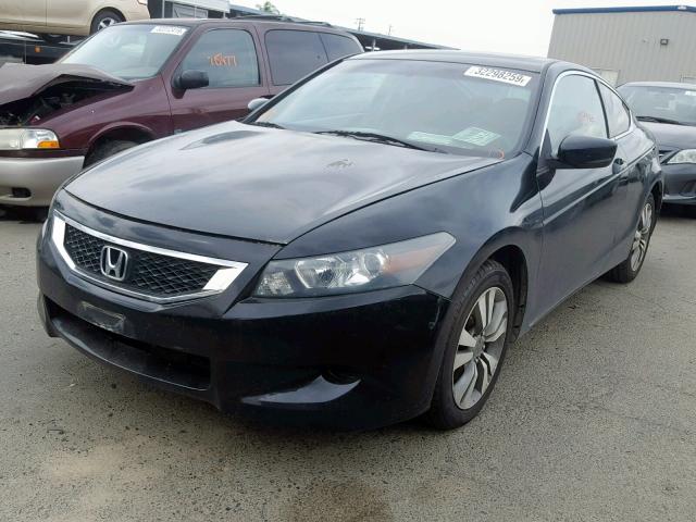 1HGCS12848A022283 - 2008 HONDA ACCORD EXL BLACK photo 2