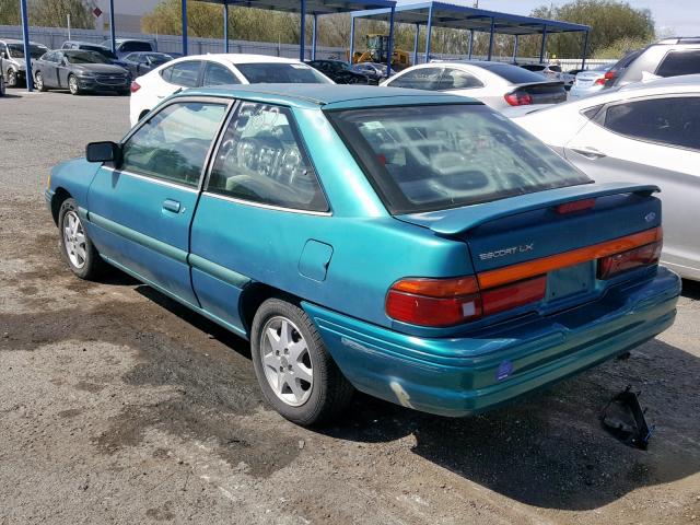 1FARP11J4RW223433 - 1994 FORD ESCORT LX GREEN photo 3