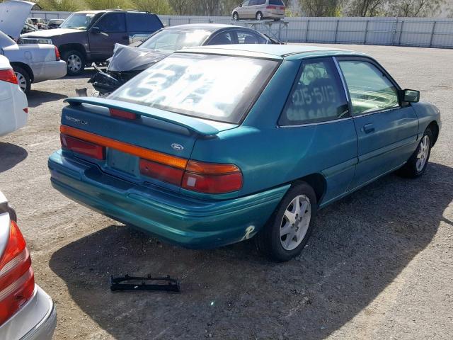 1FARP11J4RW223433 - 1994 FORD ESCORT LX GREEN photo 4