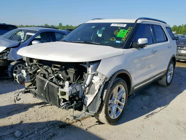 1FM5K7FH7GGC40133 - 2016 FORD EXPLORER L WHITE photo 2