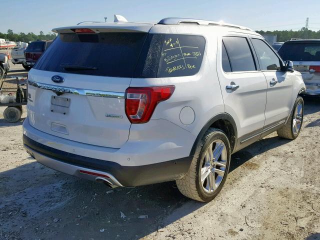 1FM5K7FH7GGC40133 - 2016 FORD EXPLORER L WHITE photo 4