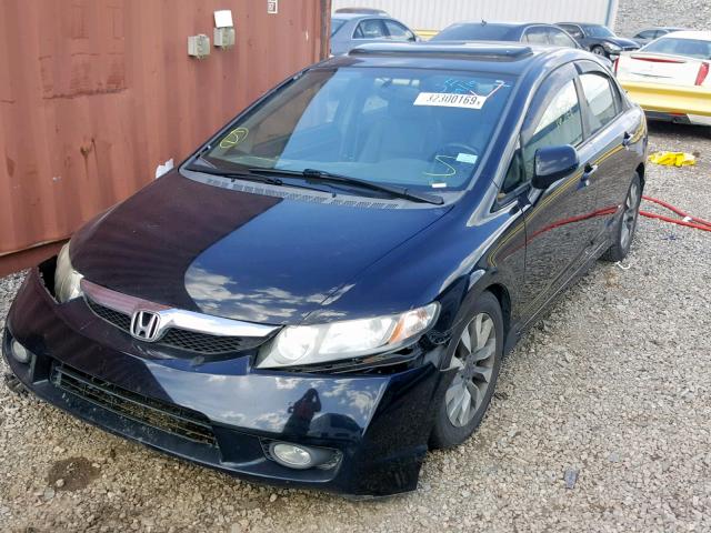 19XFA1F95AE011328 - 2010 HONDA CIVIC EXL BLACK photo 2