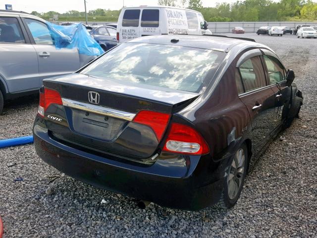 19XFA1F95AE011328 - 2010 HONDA CIVIC EXL BLACK photo 4