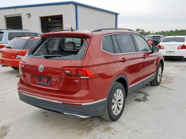 3VV3B7AX4JM165576 - 2018 VOLKSWAGEN TIGUAN SE RED photo 4