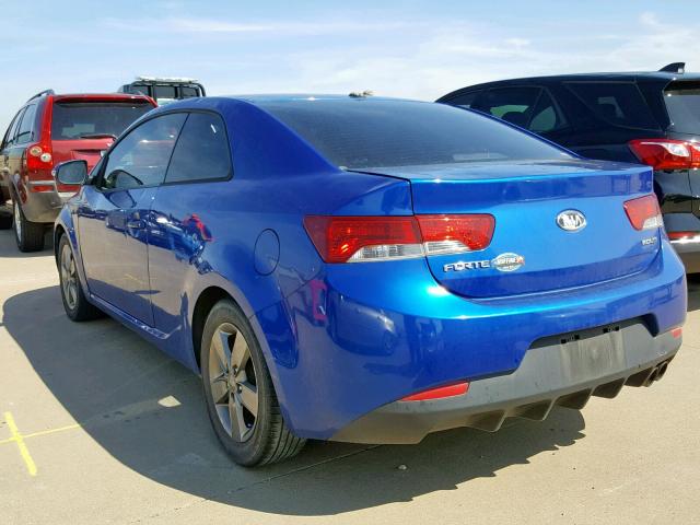 KNAFU6A27A5131770 - 2010 KIA FORTE EX BLUE photo 3