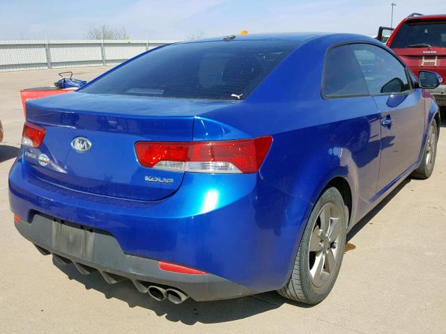 KNAFU6A27A5131770 - 2010 KIA FORTE EX BLUE photo 4