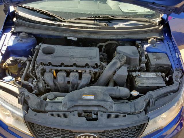 KNAFU6A27A5131770 - 2010 KIA FORTE EX BLUE photo 7