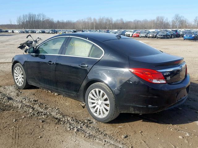 2G4GR5EK2C9113076 - 2012 BUICK REGAL BLACK photo 3