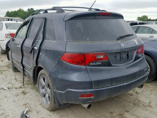 5J8TB18277A012123 - 2007 ACURA RDX GRAY photo 3