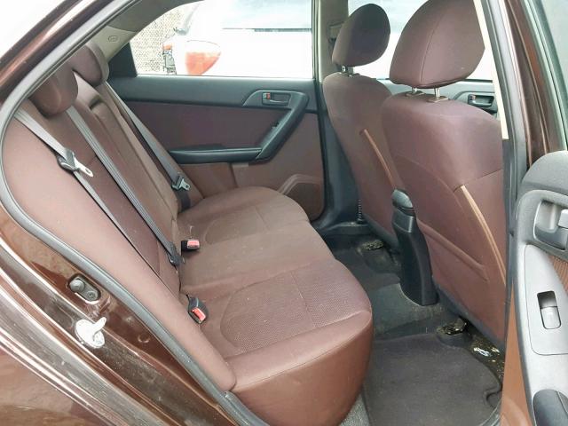 KNAFU4A22B5353025 - 2011 KIA FORTE EX BROWN photo 6