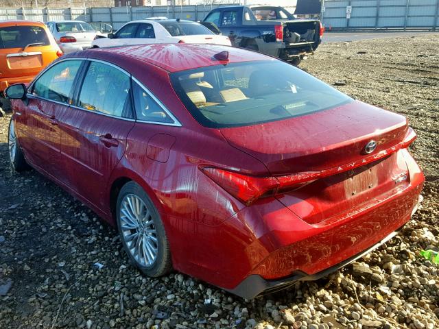 4T1B21FB9KU004766 - 2019 TOYOTA AVALON XLE RED photo 3