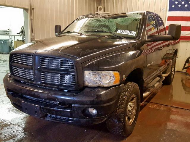 3D7KU28C64G141699 - 2004 DODGE RAM 2500 S BLACK photo 2