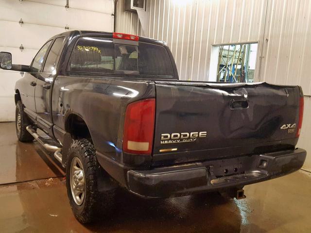 3D7KU28C64G141699 - 2004 DODGE RAM 2500 S BLACK photo 3