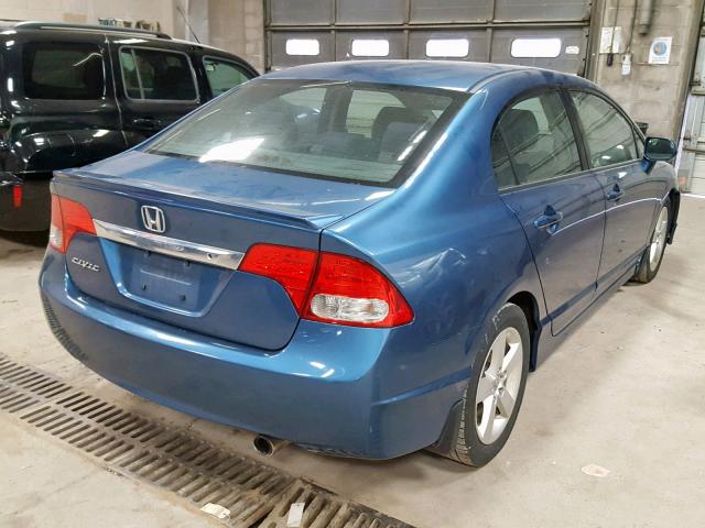 2HGFA16659H504496 - 2009 HONDA CIVIC LX-S BLUE photo 4