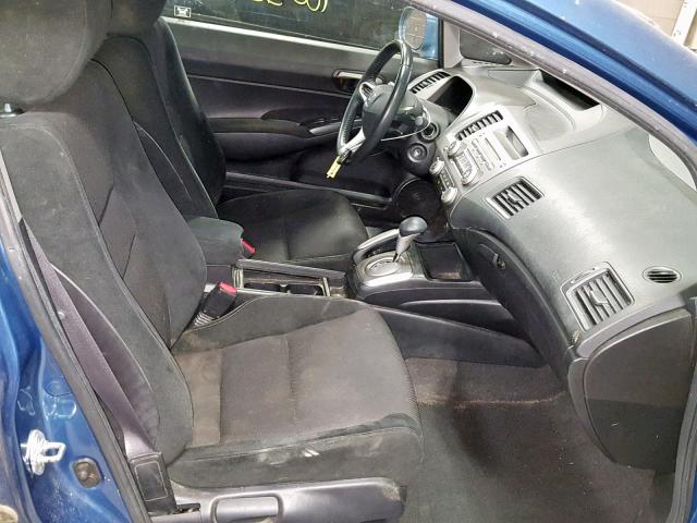 2HGFA16659H504496 - 2009 HONDA CIVIC LX-S BLUE photo 5