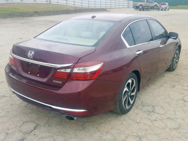 1HGCR2F83GA101325 - 2016 HONDA ACCORD EXL RED photo 4