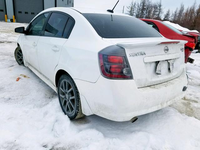 3N1CB6AP9AL707966 - 2010 NISSAN SENTRA SE- WHITE photo 3