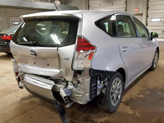 JTDZN3EU7GJ054776 - 2016 TOYOTA PRIUS V SILVER photo 4