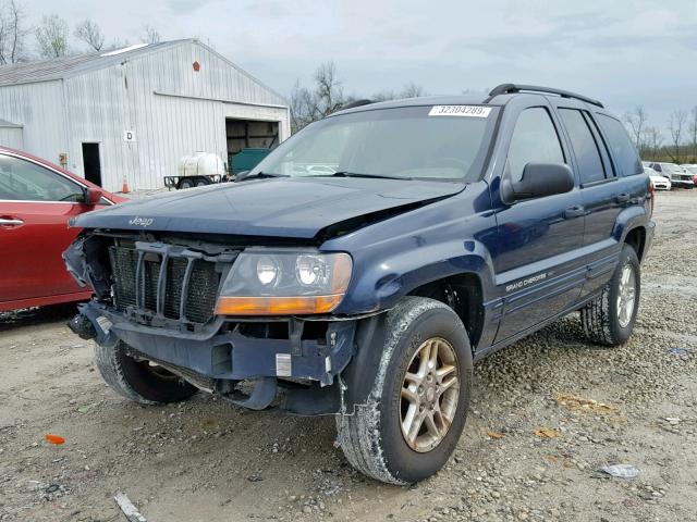 1J4GX48SX4C137338 - 2004 JEEP GRAND CHER BLUE photo 2