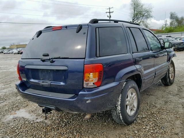 1J4GX48SX4C137338 - 2004 JEEP GRAND CHER BLUE photo 4