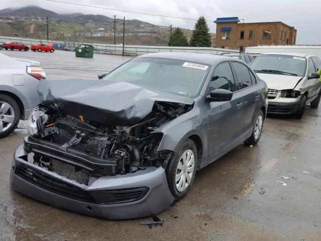 3VW2K7AJ7CM412840 - 2012 VOLKSWAGEN JETTA BASE 灰色 照片 2