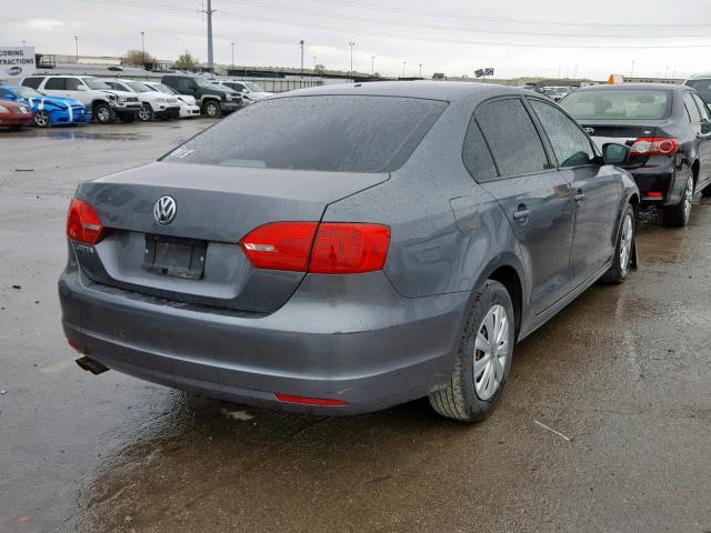 3VW2K7AJ7CM412840 - 2012 VOLKSWAGEN JETTA BASE 灰色 照片 4