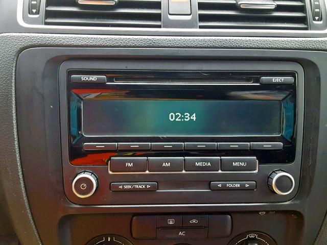 3VW2K7AJ7CM412840 - 2012 VOLKSWAGEN JETTA BASE 灰色 照片 9