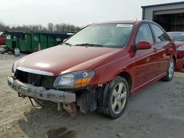 KNAFE121885018703 - 2008 KIA SPECTRA EX RED photo 2