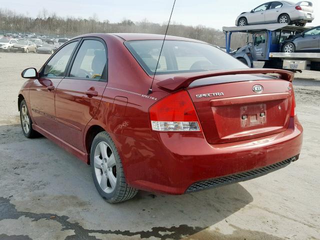 KNAFE121885018703 - 2008 KIA SPECTRA EX RED photo 3