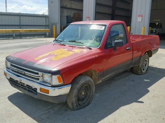 JT4RN81P2L5049887 - 1990 TOYOTA PICKUP 1/2 RED photo 2